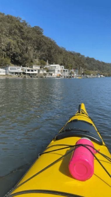 Kayak on water