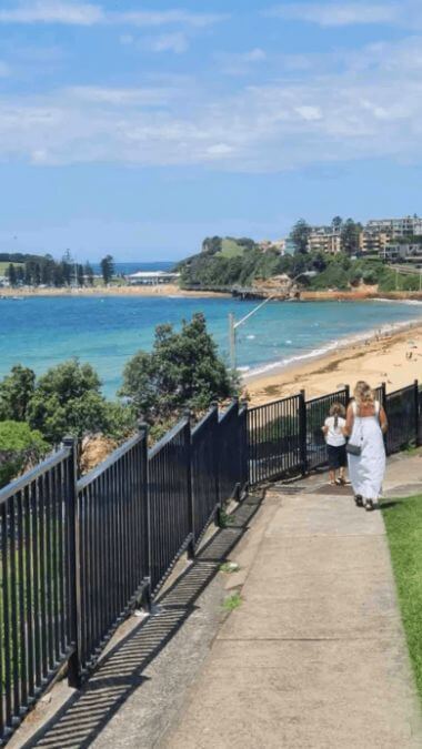 Walking down to terrigal beach