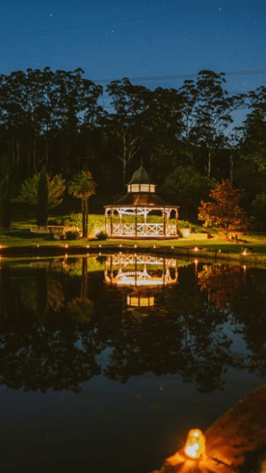 Wedding Venue at night in Yarramalong Valley