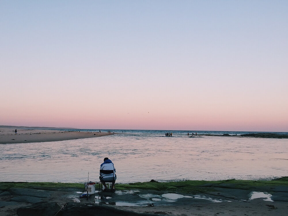 The Entrance Waterways Illuminated sky at dusk by Art Cotterell