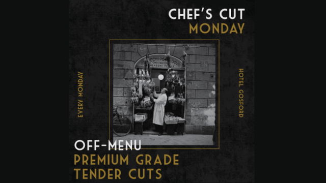 	Chefs cut monday Hotel Gosford.