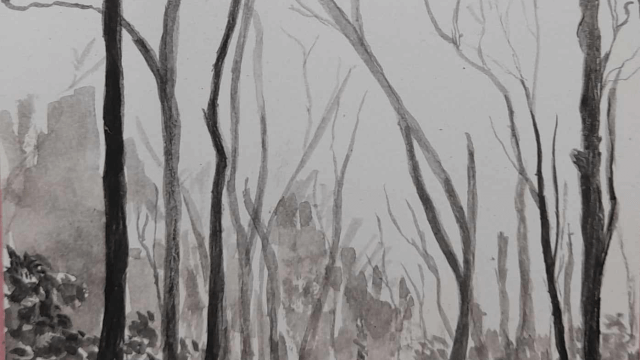 foggy forest paintings