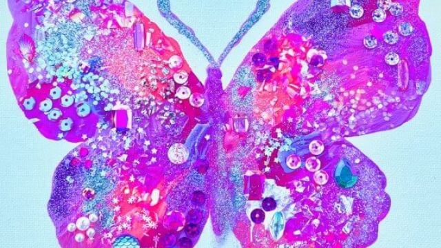 glitter butterfly art