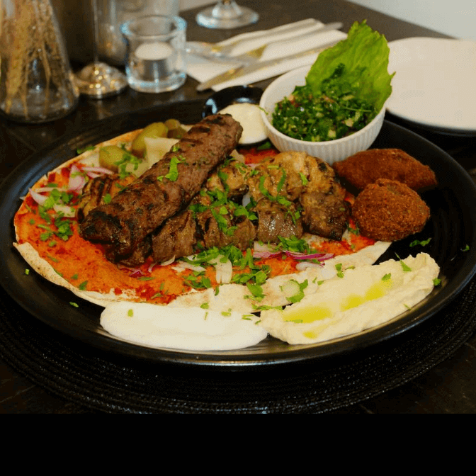 Plate of Arabic food