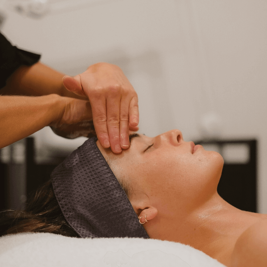 Women having a facial