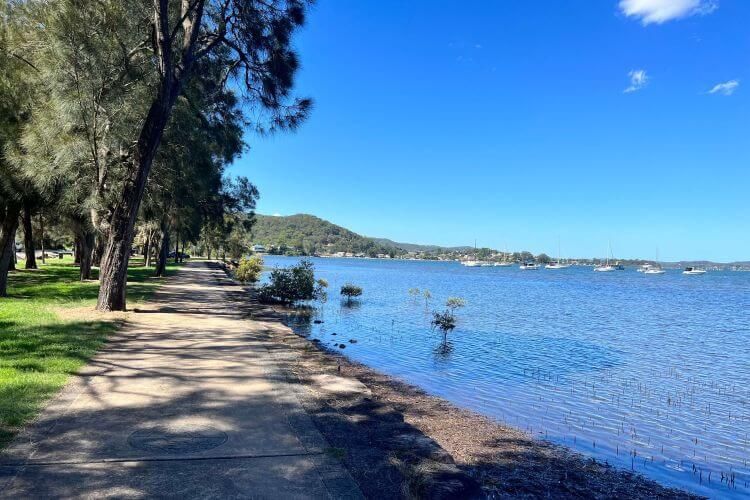 Shared pathway along a lake