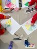 Kids painting a colour circle